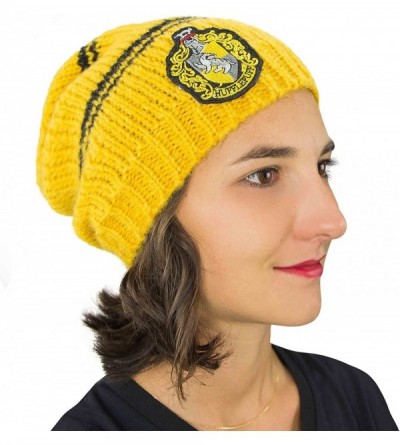 Skullies & Beanies Harry Potter Beanie Hat Knit Cap - Official - Slouchy Hufflepuff (Adult) - C6185TI60Q3 $17.91