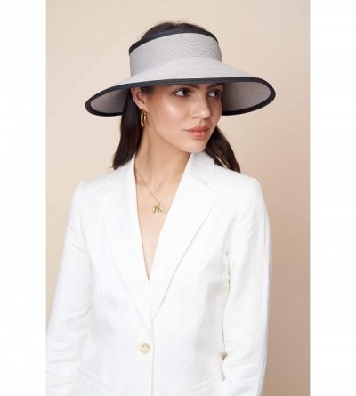 Sun Hats Vienna Visor Women's Summer Sun Straw Packable UPF 50+ Beach Hat - Grey - CW18RXHUR5S $24.66