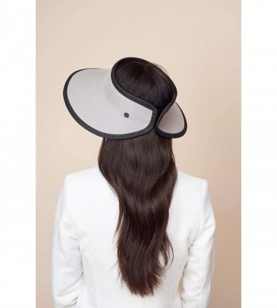 Sun Hats Vienna Visor Women's Summer Sun Straw Packable UPF 50+ Beach Hat - Grey - CW18RXHUR5S $24.66