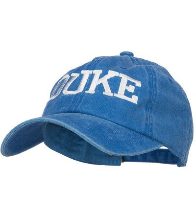 Baseball Caps Duke Halloween Character Embroidered Dyed Unstructured Cap - Royal - CJ186N75TS2 $23.81