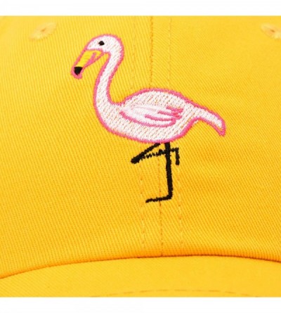 Baseball Caps Flamingo Hat Women's Baseball Cap - Gold - CU18M62Y4WG $13.40