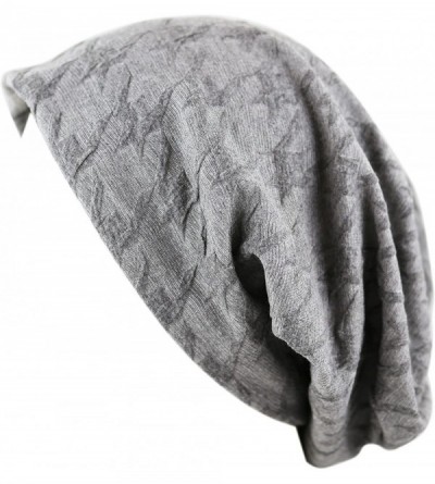 Skullies & Beanies Warm Soft Baggy Fleece Lined Long Slouchy Beanie Hat - Grey - CP127OEMEYB $8.91