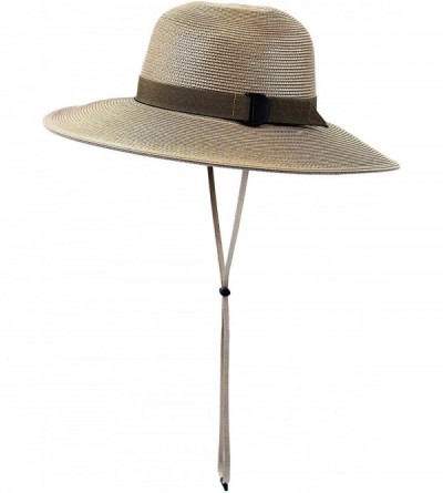 Sun Hats Women's Wide Brim Sun Hat - UPF 50+ Sun Protection - Straw - C8195KTTXKS $41.43