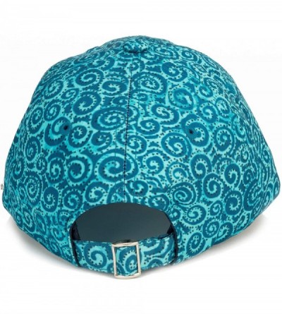 Baseball Caps Print Baseball Hat - Teal Swirl - CR18OCTA6ZS $24.94