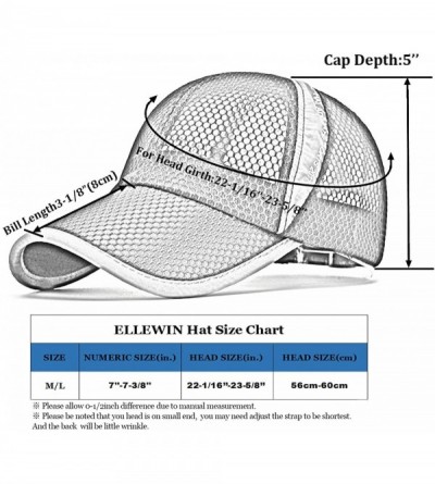Baseball Caps Unisex Breathable Quick Dry Mesh Baseball Cap Running hat- L/XL - Grey-l/Xl - C912J2BFIVZ $13.33