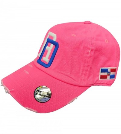 Baseball Caps Adjustable Vintage Cap Dominican Republic RD and Shield - Neon Pink Rd - CP18X92XGM4 $24.04