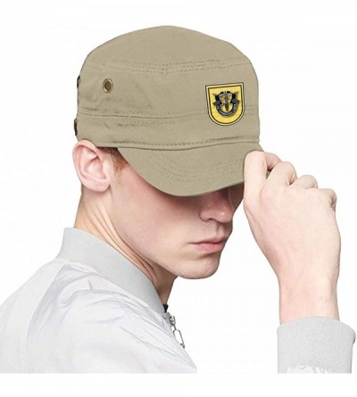 Baseball Caps US Army Flash 1st Special Forces Group Cadet Army Cap Flat Top Sun Cap Military Style Cap - Natural - CX18Y8YXR...