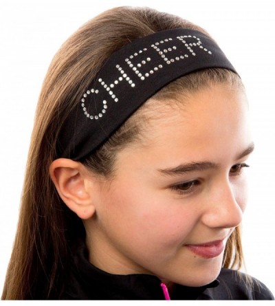 Headbands Cheer Rhinestone Cotton Stretch Headband - Rainbow Tie Dye - CJ11L60D03J $9.22