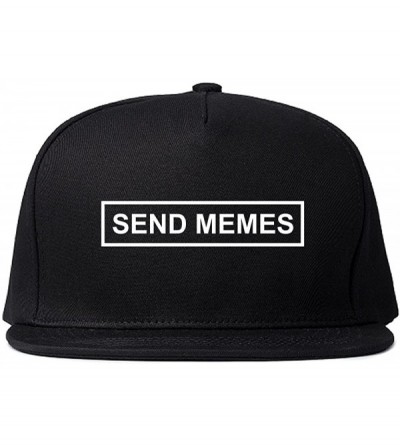 Baseball Caps Send Memes Box Funny Snapback Hat - Black - C118CZ7K03D $18.82