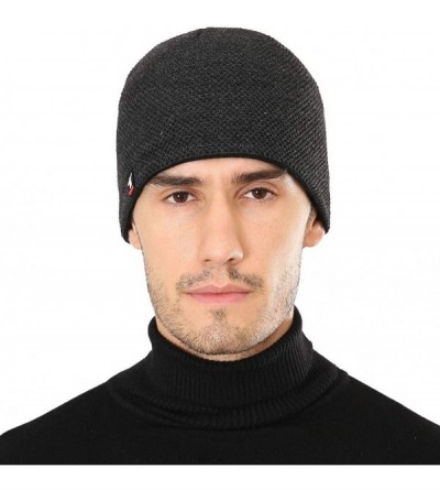 Skullies & Beanies Fleece Lined Beanie Hat Men Women Winter Soft Mesh Warm Knit Ski Skull Cap - Charcoal grey - C918XIQ5D3Y $...