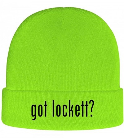 Skullies & Beanies got Lockett? - Soft Adult Beanie Cap - Neon Green - CA18AXIIDYT $15.34