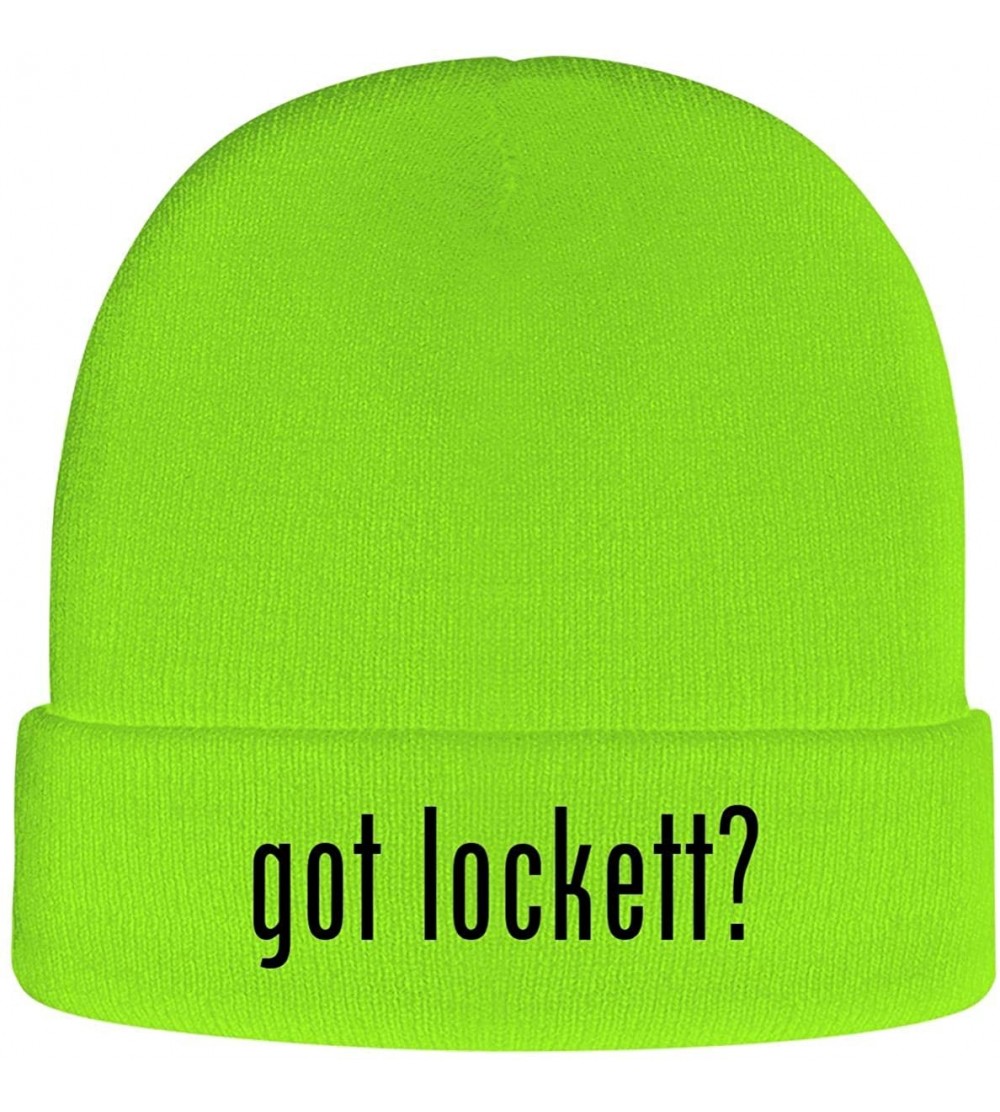 Skullies & Beanies got Lockett? - Soft Adult Beanie Cap - Neon Green - CA18AXIIDYT $15.34