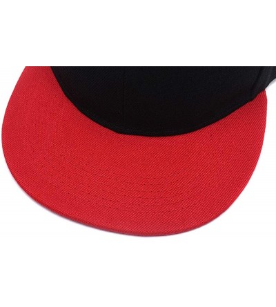 Baseball Caps Men Women Custom Flat Visor Snaoback Hat Graphic Print Design Adjustable Baseball Caps - A-red - CK18HCQNDKT $1...