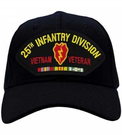 Baseball Caps 25th Infantry Division - Vietnam Veteran Hat/Ballcap Adjustable One Size Fits Most - Black - C218L4X2DTC $22.68