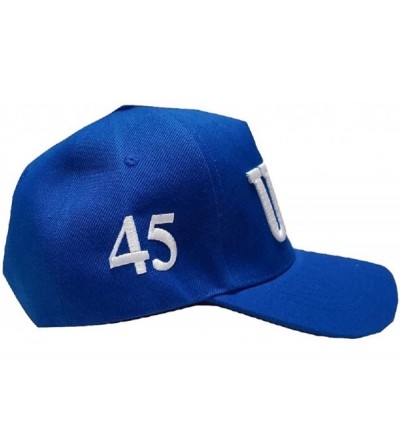 Baseball Caps Make America Great Again Donald Trump MAGA Baseball Cap Hat - Blue Usa Flag 45 - C018S6LYE8M $7.79