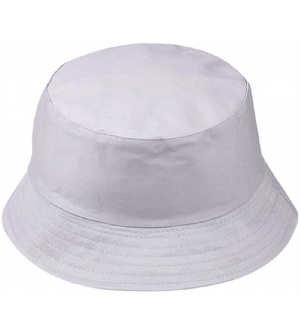 Sun Hats Unisex Cotton Classic Foldable UPF 50+ Sun Hat Outdoor Pure Color Floppy Bucket Hat UV Sun Protection Beach Cap - C0...