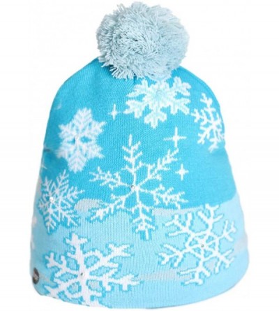 Skullies & Beanies Women Men Crochet Knitted Ball Stripe Stars Winter Warm Beanie Hat Ski Cap - Snowflake - CM18LH0SWDZ $15.56