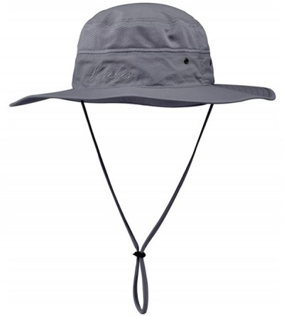 Sun Hats Outdoor Bucket Boonie UV Protecting Sun Hat - Sn-black Grey - CJ18EOXU22X $10.67
