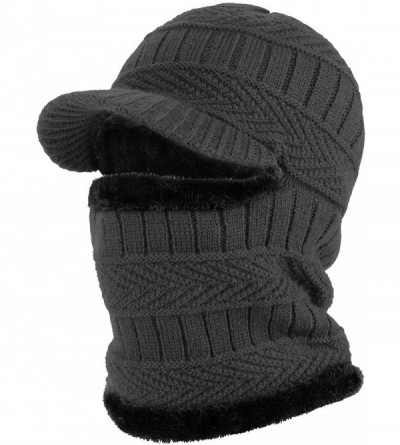Balaclavas Winter Knitted Balaclava Beanie Hat Warm Cycling Ski Mask Universal Size - A-grey - C218ZXET92I $11.30