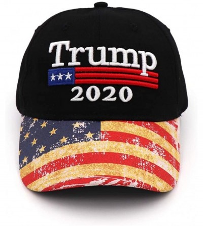 Baseball Caps Trump Black Cap US Flag Keep America Great hat President Trump 2020 MAGA Cap Adjustable Baseball Hat - CK18SEEE...