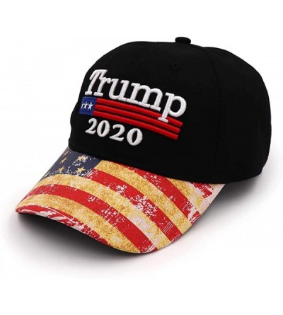 Baseball Caps Trump Black Cap US Flag Keep America Great hat President Trump 2020 MAGA Cap Adjustable Baseball Hat - CK18SEEE...