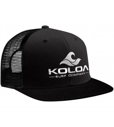 Baseball Caps Classic Mesh Back Trucker Hats - Black/Black With White Embroidered Logo - CU12DVZQY5H $31.78