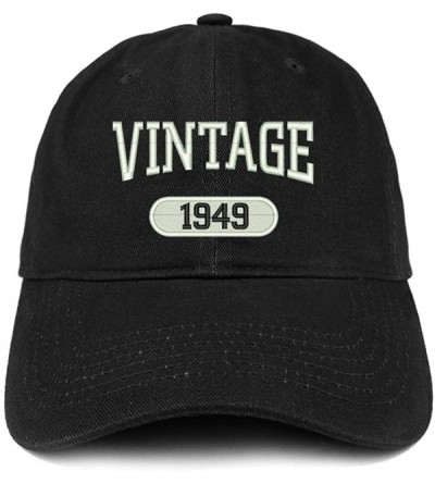 Baseball Caps Vintage 1949 Embroidered 71st Birthday Relaxed Fitting Cotton Cap - Black - CH12ODXYZPF $15.58