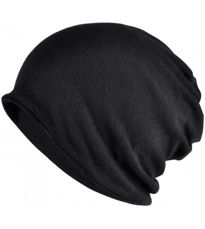 Skullies & Beanies Women's Baggy Slouchy Beanie Chemo Cap for Cancer Patients - 2 Pack Black & Gray - C218RX82AYL $15.28