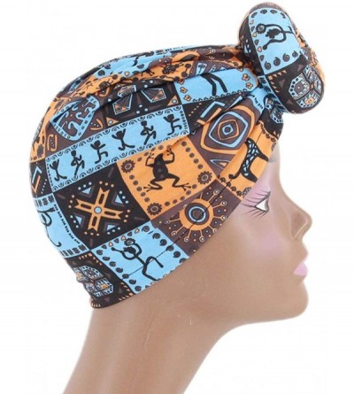 Skullies & Beanies Shiny Metallic Turban Cap Indian Pleated Headwrap Swami Hat Chemo Cap for Women - Sky Blue - C718A4NK8ZA $...