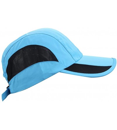 Baseball Caps Men Women Summer Mesh Snapback Running Baseball Tennis Ball Golf Hats Caps Visor - Sky Blue - C312G5RN3UH $12.19