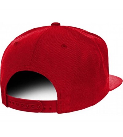 Baseball Caps Brownie Embroidered Flat Bill Adjustable Snapback Cap - Red - CM12NBYY8L3 $20.36