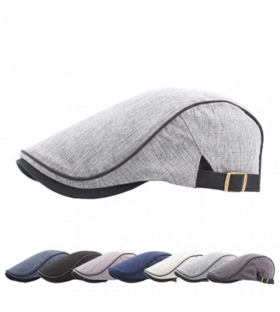 Newsboy Caps Beret Hat for Men-Outdoor Sun Visor Hat Unisex Adjustable Peaked Cap Newsboy Hat (Beige) - Beige - CX18DULN9L7 $...