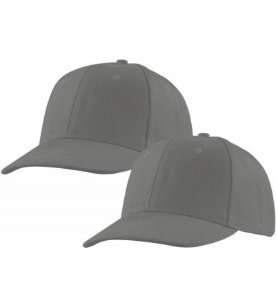 Baseball Caps Baseball Cap- 2 Pack- Adjustable Strap- Classic Acrylic Hats- Outdoors Plain Colors Gift - Gray (2 Pack) - CG18...