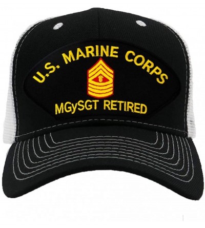 Baseball Caps US Marine Corps - Master Gunnery Sergeant Retired Hat/Ballcap Adjustable One Size Fits Most - C918NK9CK52 $25.01