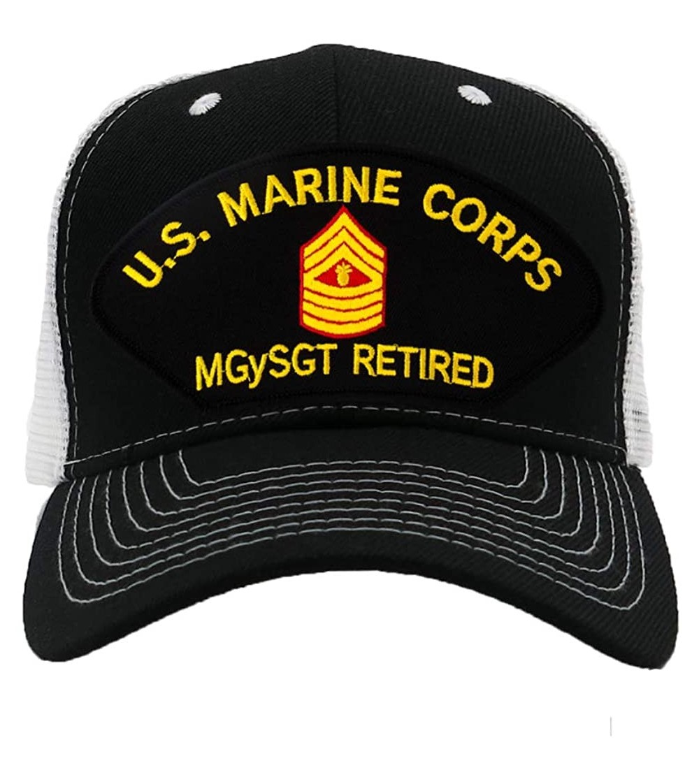 Baseball Caps US Marine Corps - Master Gunnery Sergeant Retired Hat/Ballcap Adjustable One Size Fits Most - C918NK9CK52 $25.01