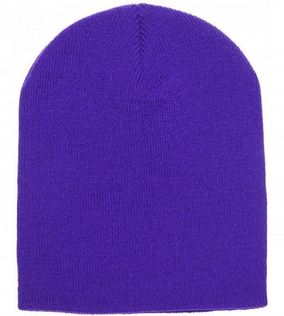 Baseball Caps Heavyweight Super-Dense Hypoallergenic Knit Cap - Purple - CJ18EUMDH9H $9.52