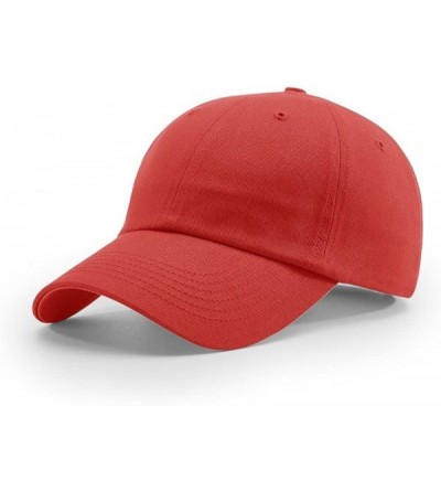 Baseball Caps R65 Unstructured Twill OSFA Baseball HAT Cap - Red - CU186XH08I4 $11.30