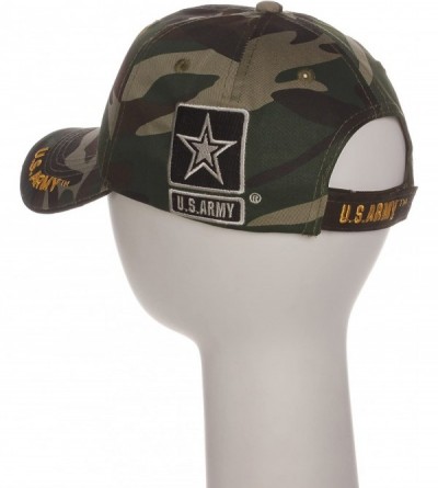 Baseball Caps US Army Official License Structured Front Side Back and Visor Embroidered Hat Cap - Army Camo - C012GF9CCTN $15.84