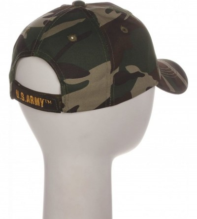 Baseball Caps US Army Official License Structured Front Side Back and Visor Embroidered Hat Cap - Army Camo - C012GF9CCTN $15.84
