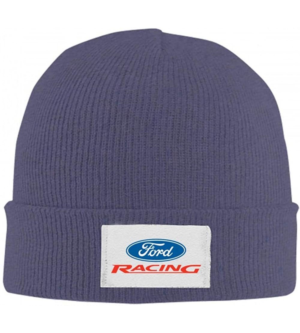 Skullies & Beanies for Mu-Stang Car Llogo Racing Soft Skull Caps-Unisex Winner Warm Beanies Hats for Men/Women - Navy - C818X...