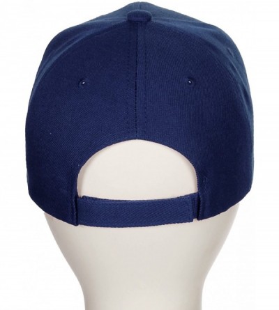 Classic Baseball Hat Custom A to Z Initial Team Letter- Navy Cap White ...