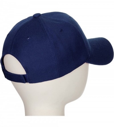 Baseball Caps Classic Baseball Hat Custom A to Z Initial Team Letter- Navy Cap White Black - Letter W - C418IDUM9HW $11.00