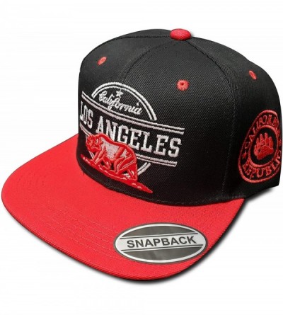 Baseball Caps Premium Unisex California Republic Adjustable Hats Hip Hop Baseball Caps for Men Women - Black/Red - CL18TD728O...
