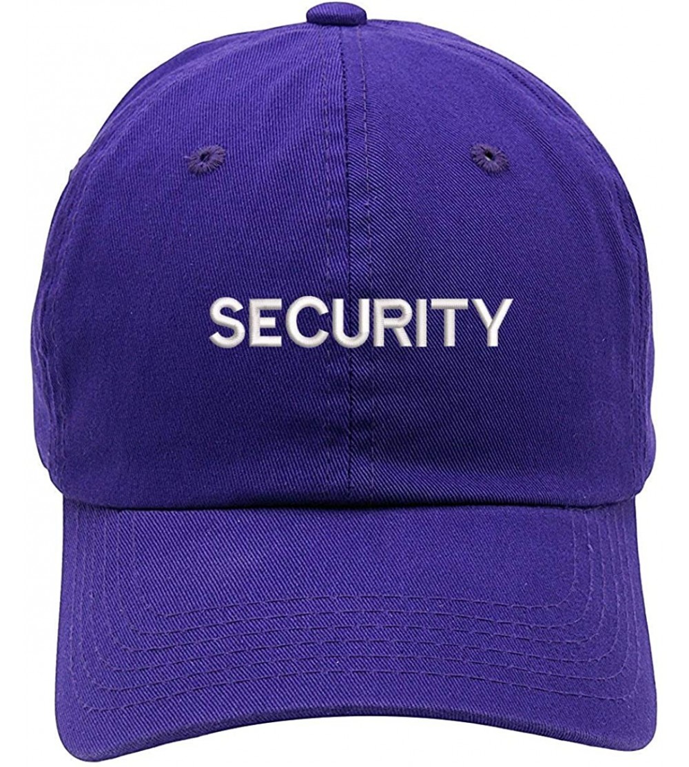 Baseball Caps Security Text Embroidered Low Profile Soft Crown Unisex Baseball Dad Hat - Vc300_purple - CH18S2AW0IH $35.27