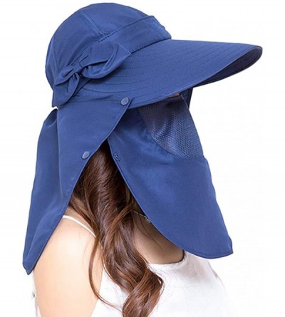 Sun Hats Womens Sun Hats Neck Flap Large Brim UV Protection Foldable Fishing Hiking Cap Summer Travle Beach Hats - CU18DH9S2X...