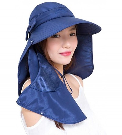 Sun Hats Womens Sun Hats Neck Flap Large Brim UV Protection Foldable Fishing Hiking Cap Summer Travle Beach Hats - CU18DH9S2X...