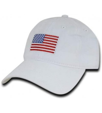Baseball Caps Polo Style American Pride Flag Baseball Caps - Original White - CW12NVEUXN1 $28.31