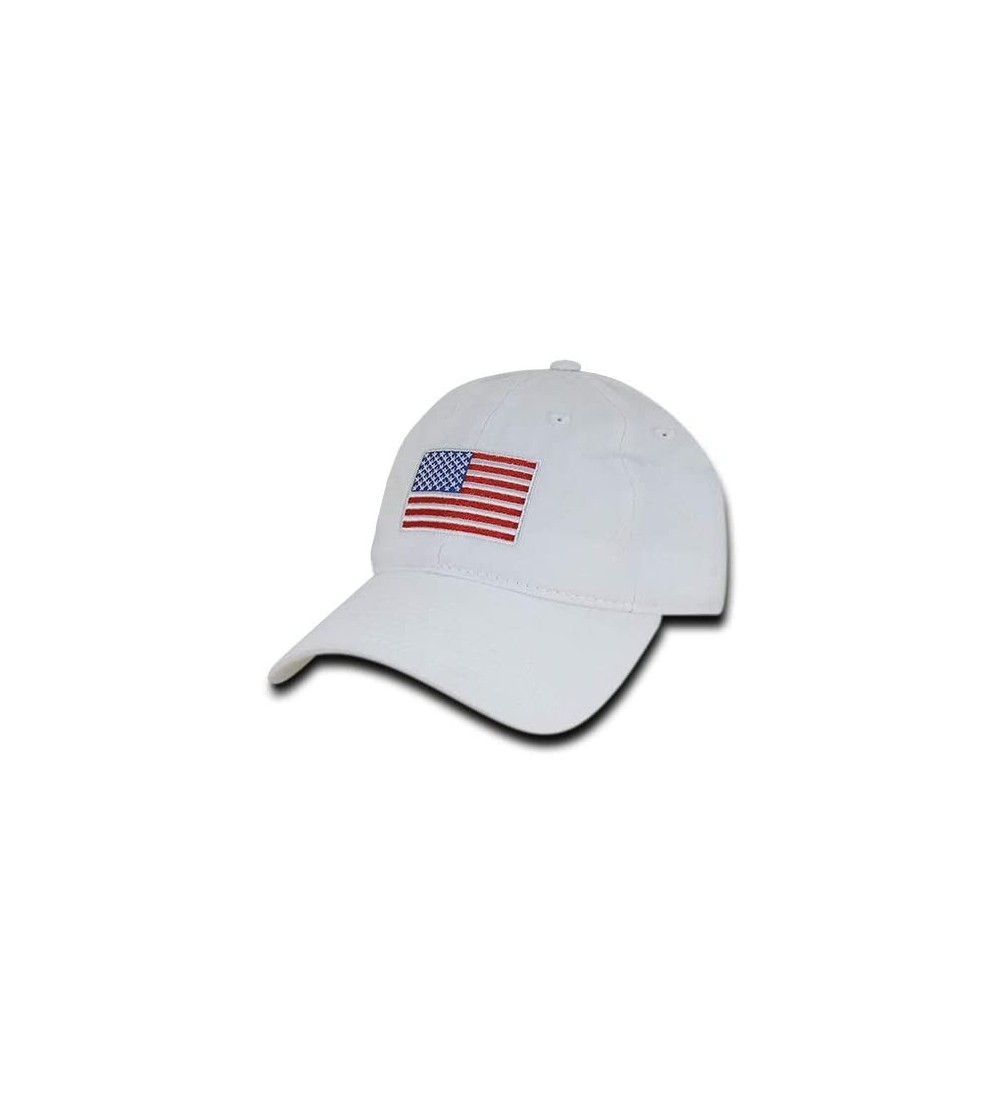 Baseball Caps Polo Style American Pride Flag Baseball Caps - Original White - CW12NVEUXN1 $15.41