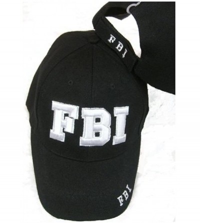 Baseball Caps FBI Embroidered Adjustable HAT Black Ball Cap - CU113QG6J6B $10.26
