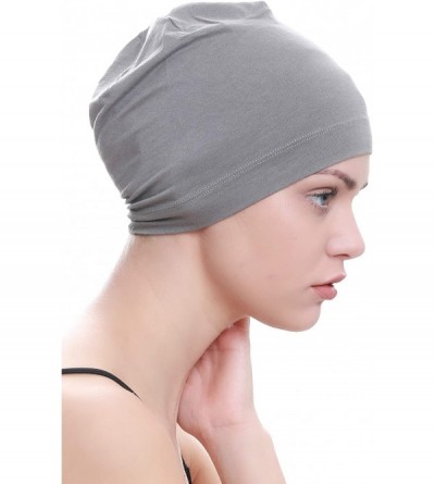 Baseball Caps Unisex Bamboo Sleep Caps for Cancer- Hair Loss - Chemo Caps - Grey - CK11K2L2DCR $10.35